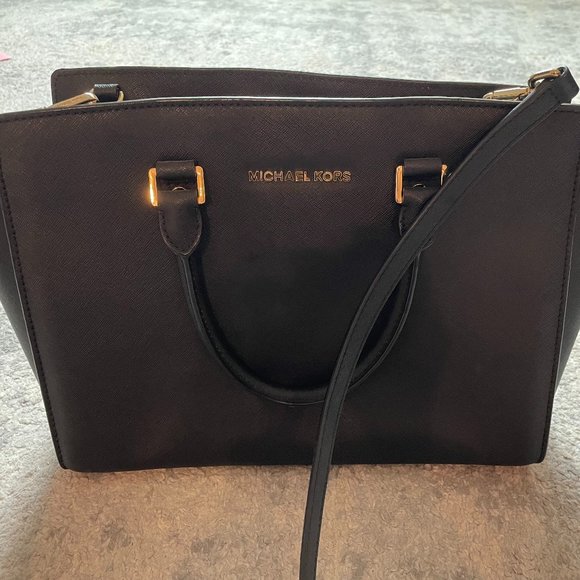 Michael Kors Selma Satchel - Black Saffiano Leather (Large) - Picture 2 of 5